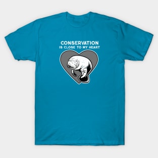 Manatee Conservation Heart T-Shirt